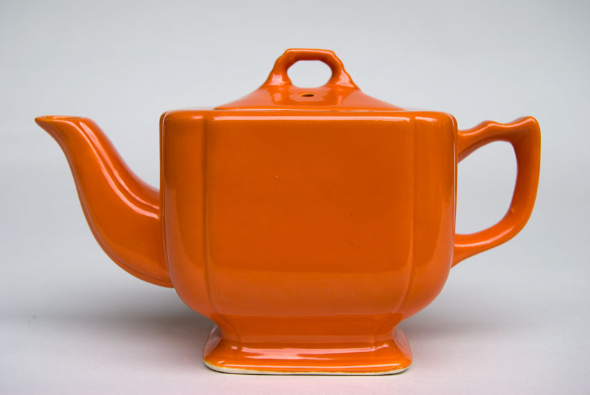 red riviera teapot original vintage homer laughlin pottery