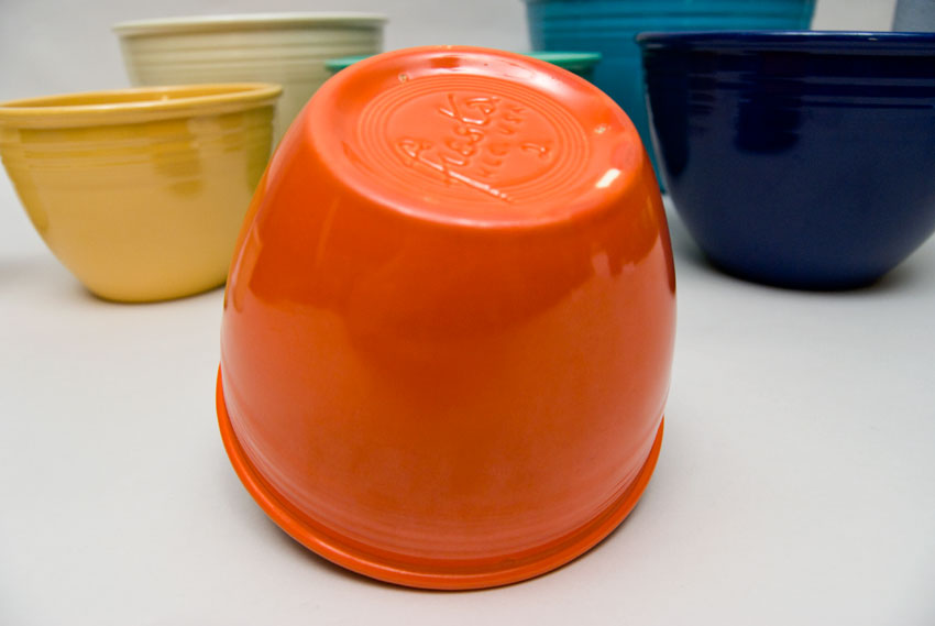 red fiesta mixing bowl number two size 1938-1942 original fiestaware