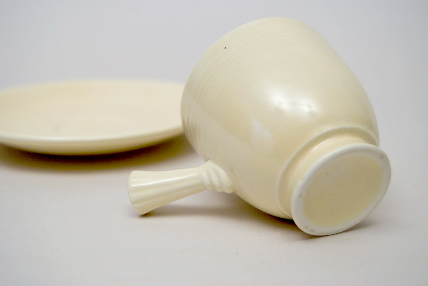 ivory vintage fiesta demitasse cup and saucer set for sale 