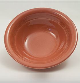 Harlequin VIntage 9 Inch Nappy Bowl in Rose Glaze