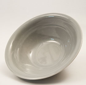 Harlequin VIntage 9 Inch Nappy Bowl in 50s Gray Glaze