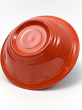Vintage Fiesta Ironstone Soup Cereal Bowl in Mango Red Glaze for Sale Circa 1969-1973