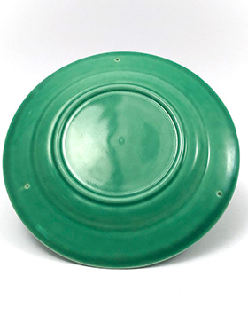 Vintage Harlequin Pottery Original Green Luncheon Plate
