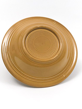 Vintage Fiesta Ironstone Deep Plate in Antique Gold Glaze for Sale Circa 1969-1973