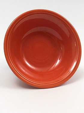 Vintage Fiesta Ironstone Dessert Bowl in Mango Red Glaze for Sale Circa 1969-1973