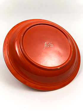 Rare Red Fiesta  Marked Vintage Fiestaware Kitchen Kraft   Pie Plate for Sale