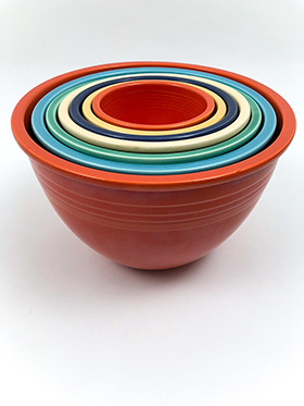 Red Fiesta Number One Nesting Bowl with Inside Bottom Rings