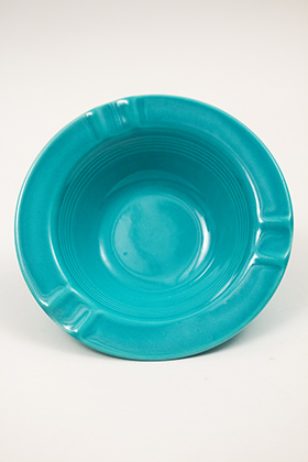 Harlequin Pottery Regular Ashtray in Turquoise: Hard to Find Go-Along Fiestaware Pottery For Sale Harlequin Pottery Regular Ashtray in Turquoise