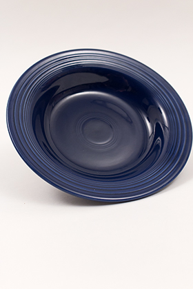 Vintage Fiesta Cobalt Deep Plate: Fiestaware Pottery For Sale
