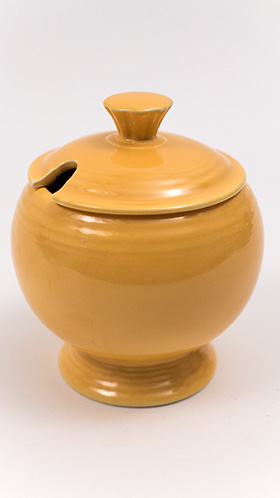 
Vintage FIestaware: Original Yellow Fiesta Pottery Marmalade For Sale
    