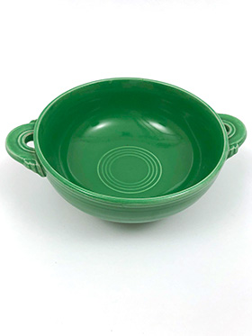 Vintage Fiesta Cream Soup Bowl in Original Medium Green Glaze