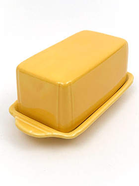 yellow riviera butter dish for sale homer laughlin fiestaware