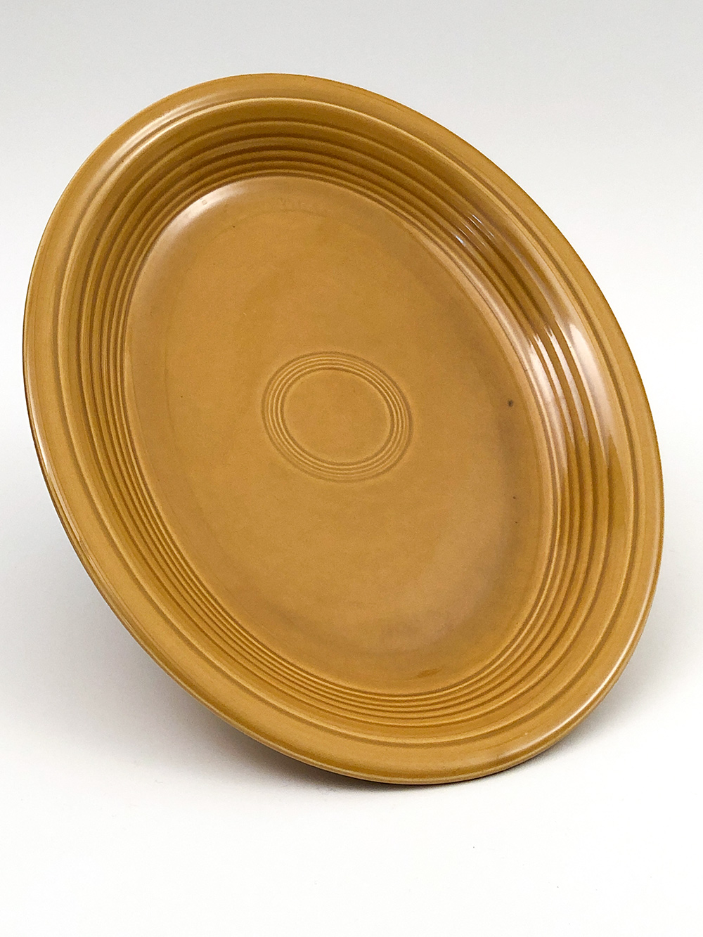 fiesta ironstone platter in antique gold