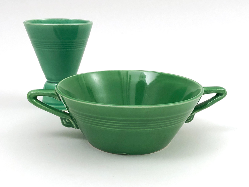 medium green harlequin cream soup bowl