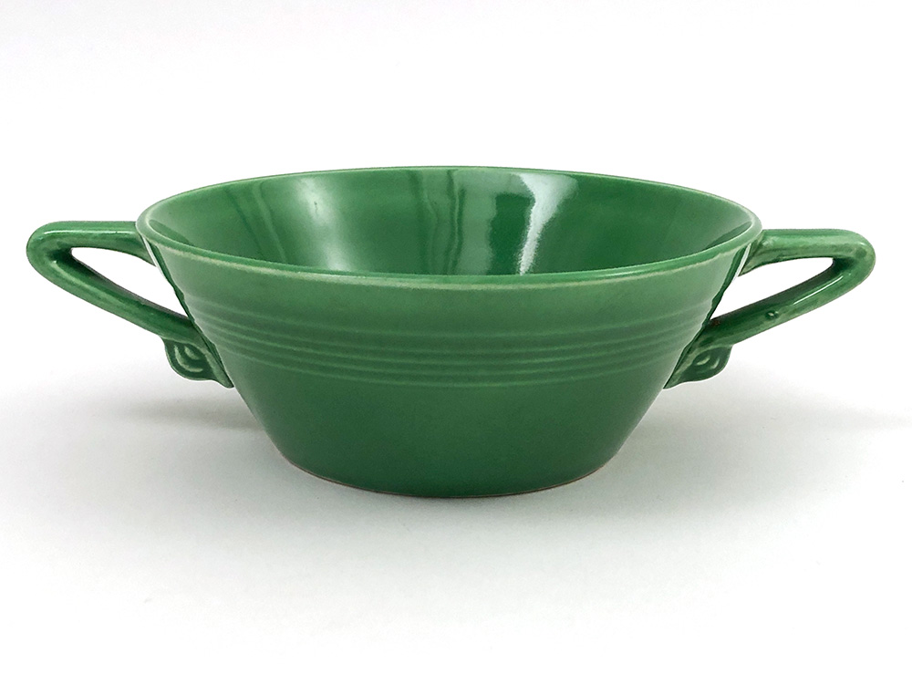 medium green harlequin cream soup bowl