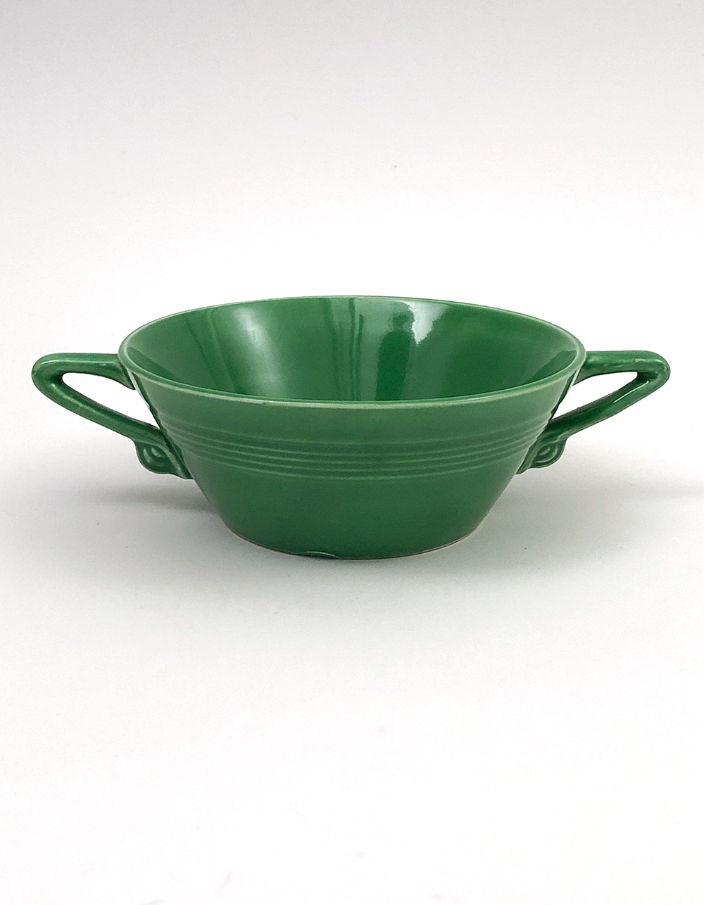 medium green harlequin cream soup bowl