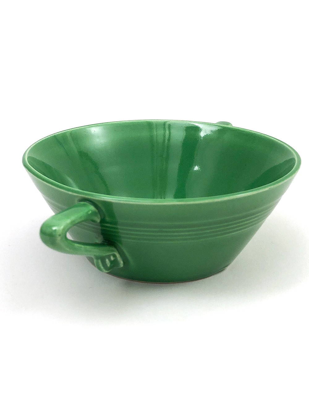 medium green harlequin cream soup bowl