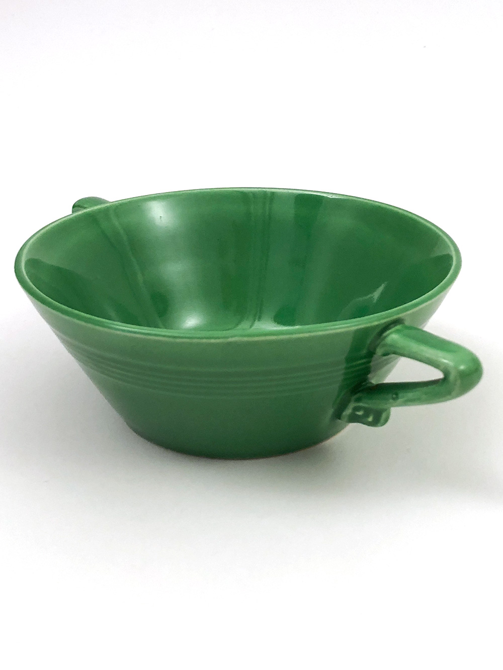medium green harlequin cream soup bowl