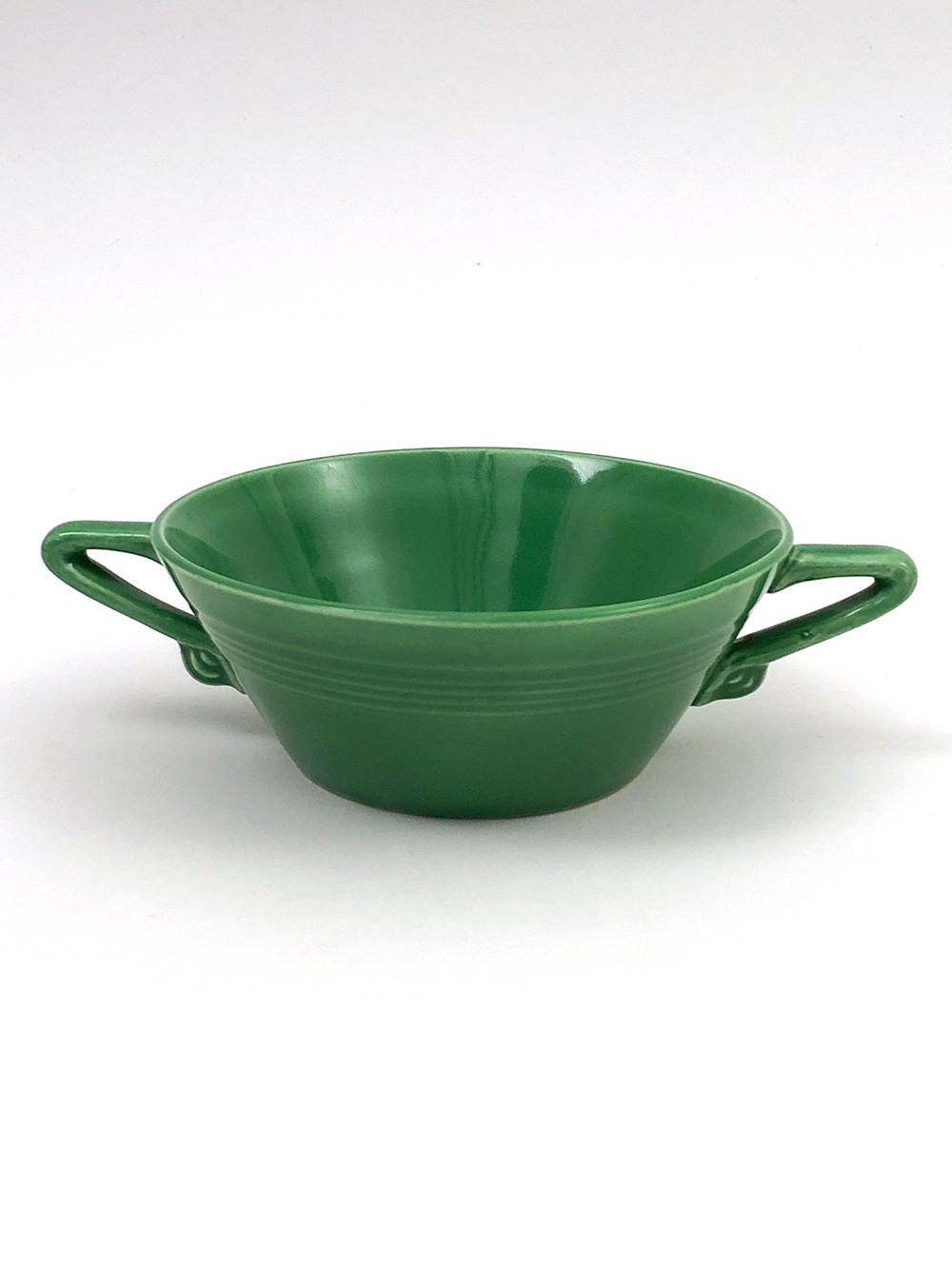 medium green harlequin cream soup bowl