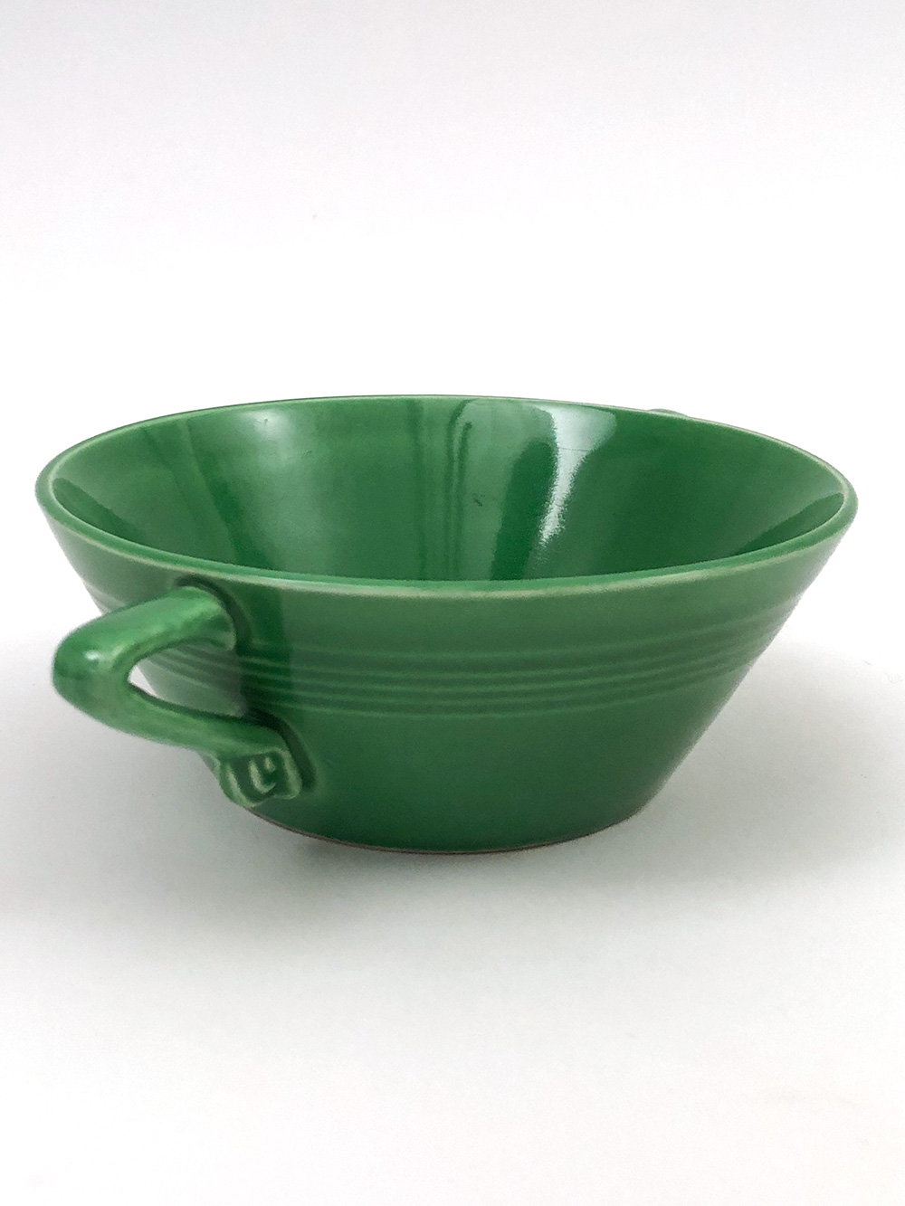 medium green harlequin cream soup bowl