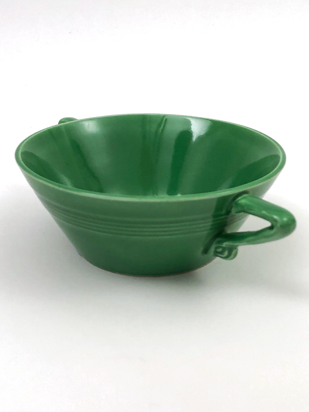 medium green harlequin cream soup bowl