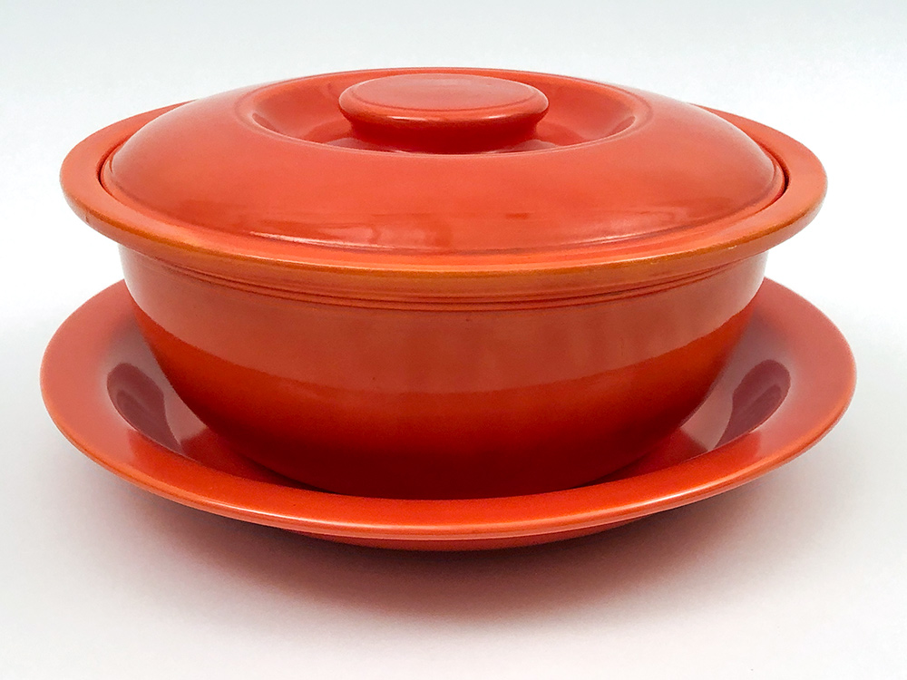 Vintage Fiesta Kitchen Kraft Covered Casserole in Original Orange Large