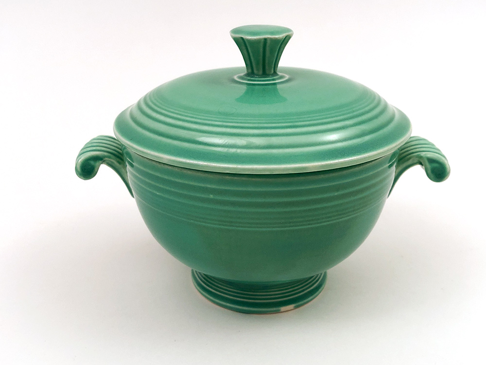vintage fiestaware green soup bowl