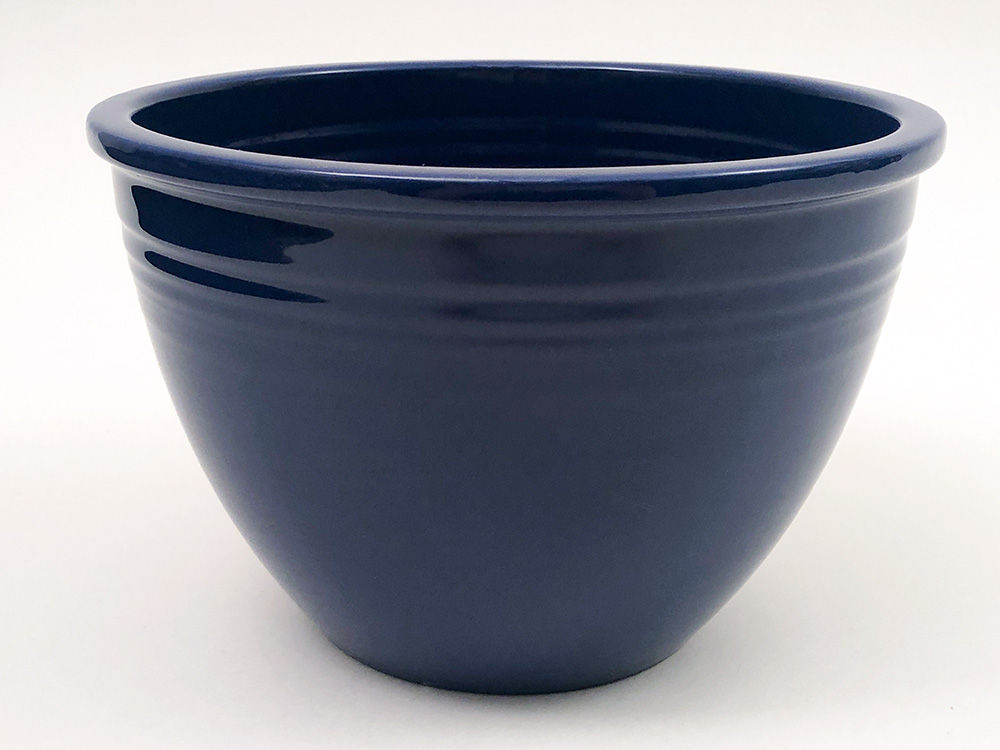inside view Number 4 cobalt blue vintage fiesta mixing bowl