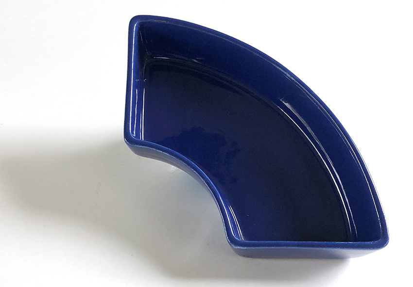 cobalt blue vintage fiestaware relish tray side insert