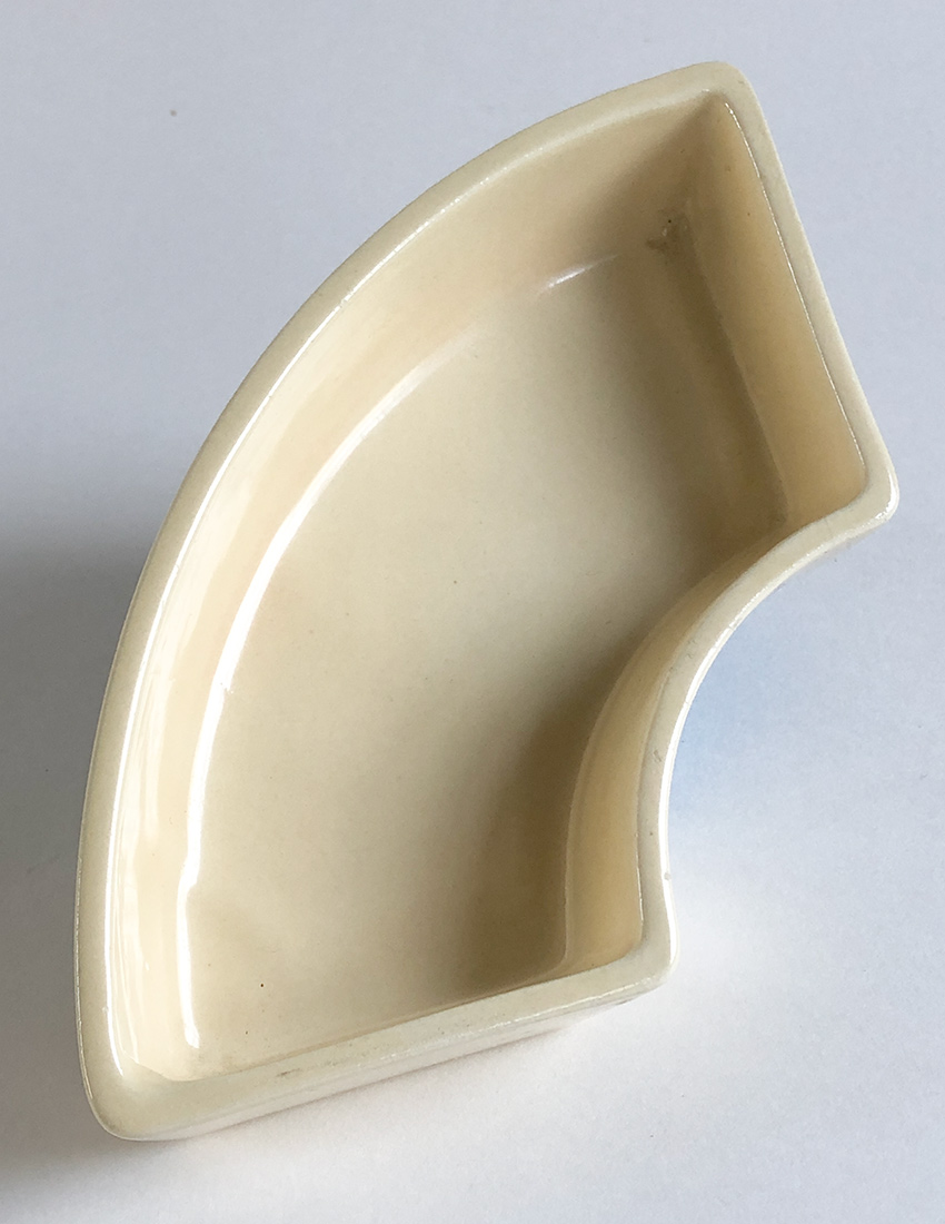 ivory vintage fiestaware double marked relish tray side insert