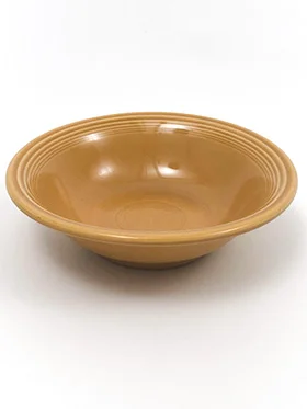 Vintage Fiesta Ironstone Soup Cereal Bowl in Antique Gold Glaze for Sale Circa 1969-1973