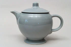 Vintage 1950s Fiestaware Colors Gray Teapot For Sale