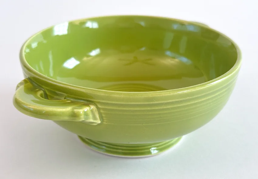 1950s vintage fiestaware chartreuse colored cream soup bowl for sale