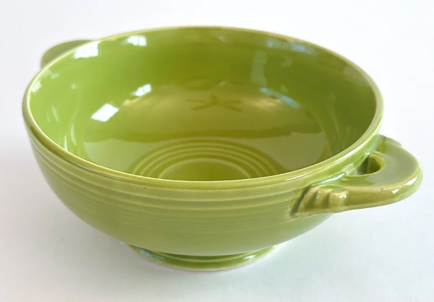 1950s vintage fiestaware chartreuse colored cream soup bowl for sale