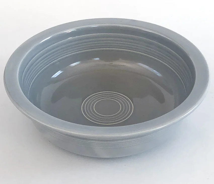 Gray vintage fiestaware round vegetable nappie bowl