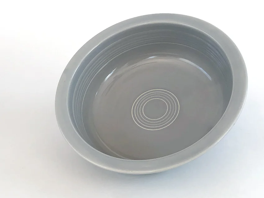 Gray vintage fiestaware round vegetable nappie bowl