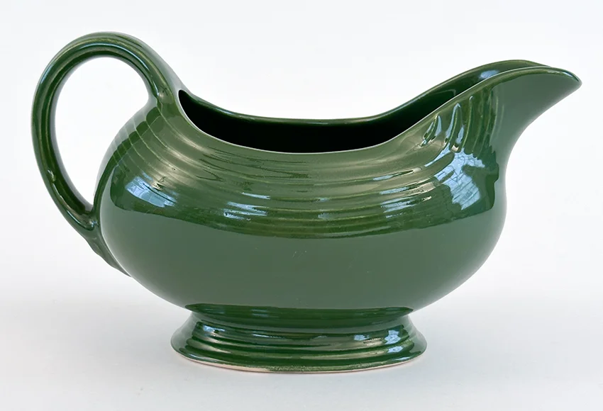 1950s dark forest green vintage fiestaware sauce boat for sale