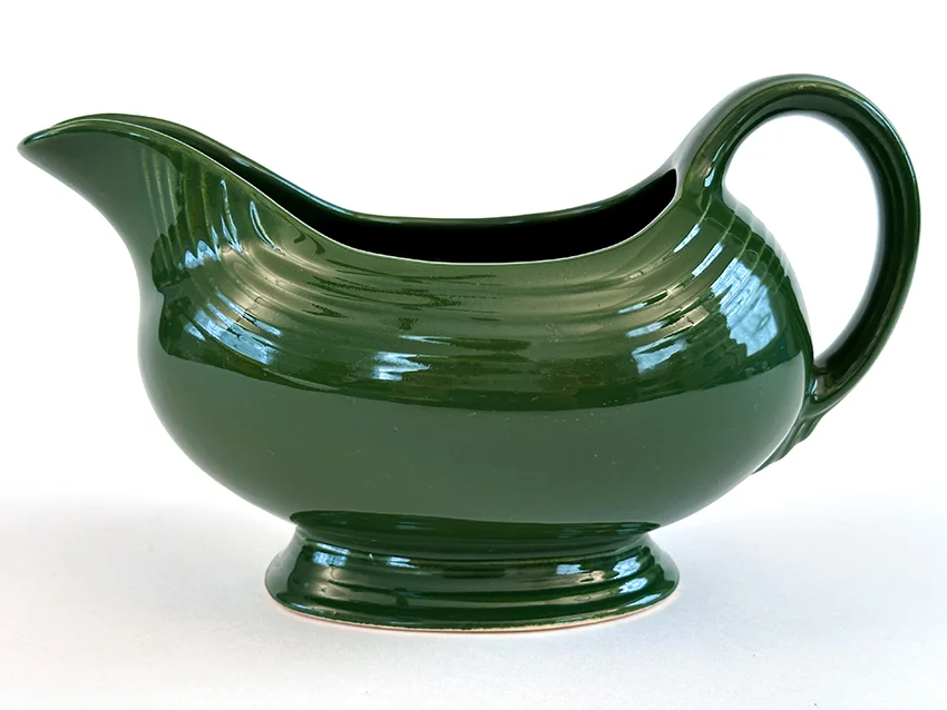 1950s dark forest green vintage fiestaware sauce boat for sale