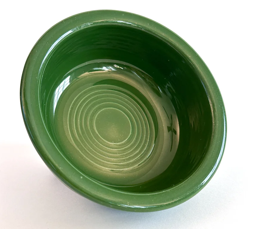 forest green vintage fiestaware fruit bowl for sale