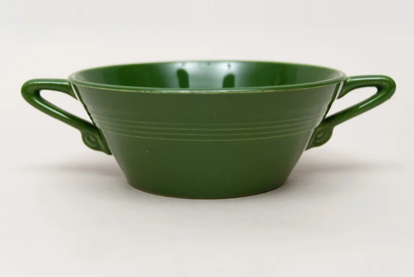 Forest Green Harlequin Cream Soup Bowl vintage mid century dinnerware