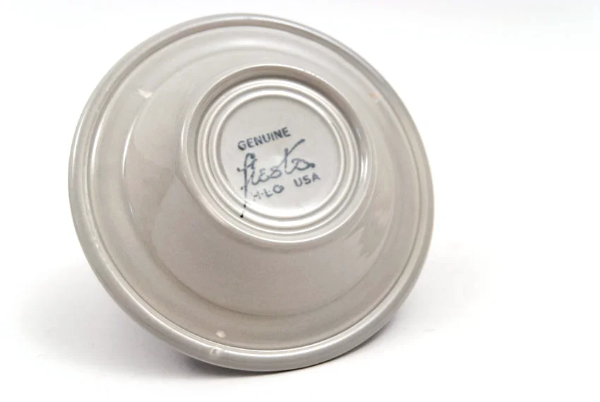 Gray vintage fiestaware ashtray marked genuine fiesta usa for sale