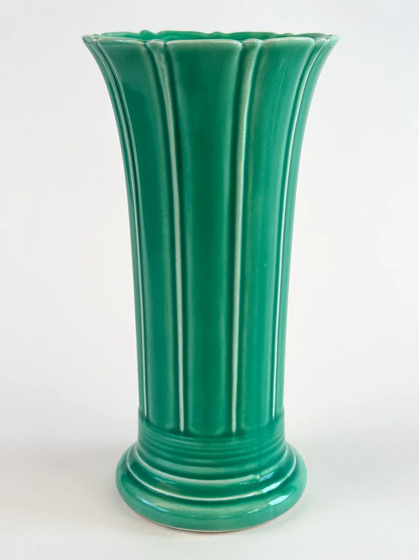 green vintage fiestaware 8 inch vase for sale