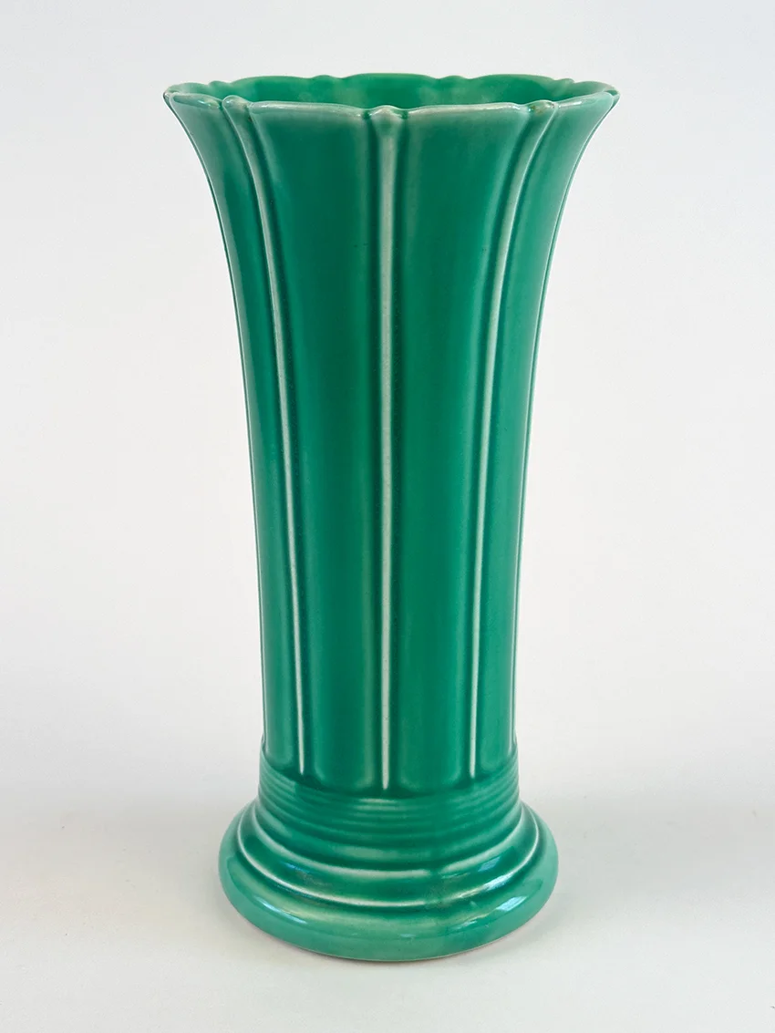 green vintage fiestaware 8 inch vase for sale