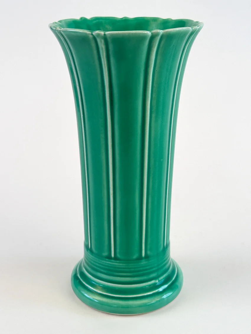 green vintage fiestaware 8 inch vase for sale