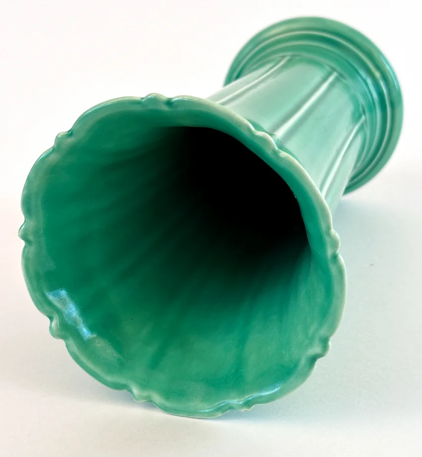 green vintage fiestaware 8 inch vase for sale