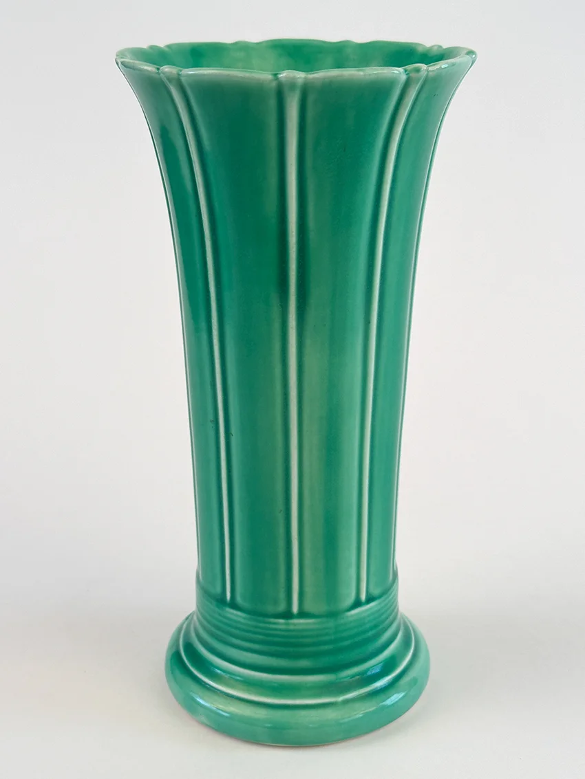 green vintage fiestaware 8 inch vase for sale