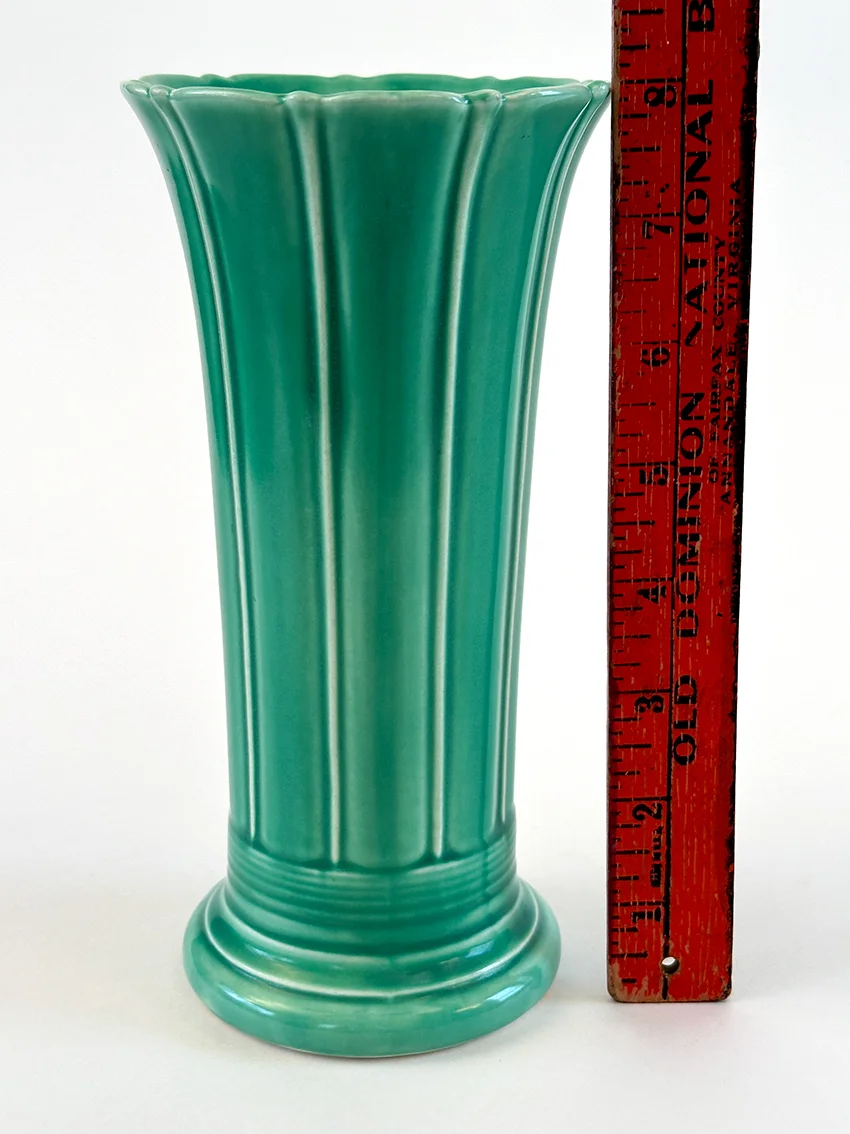 green vintage fiestaware 8 inch vase for sale