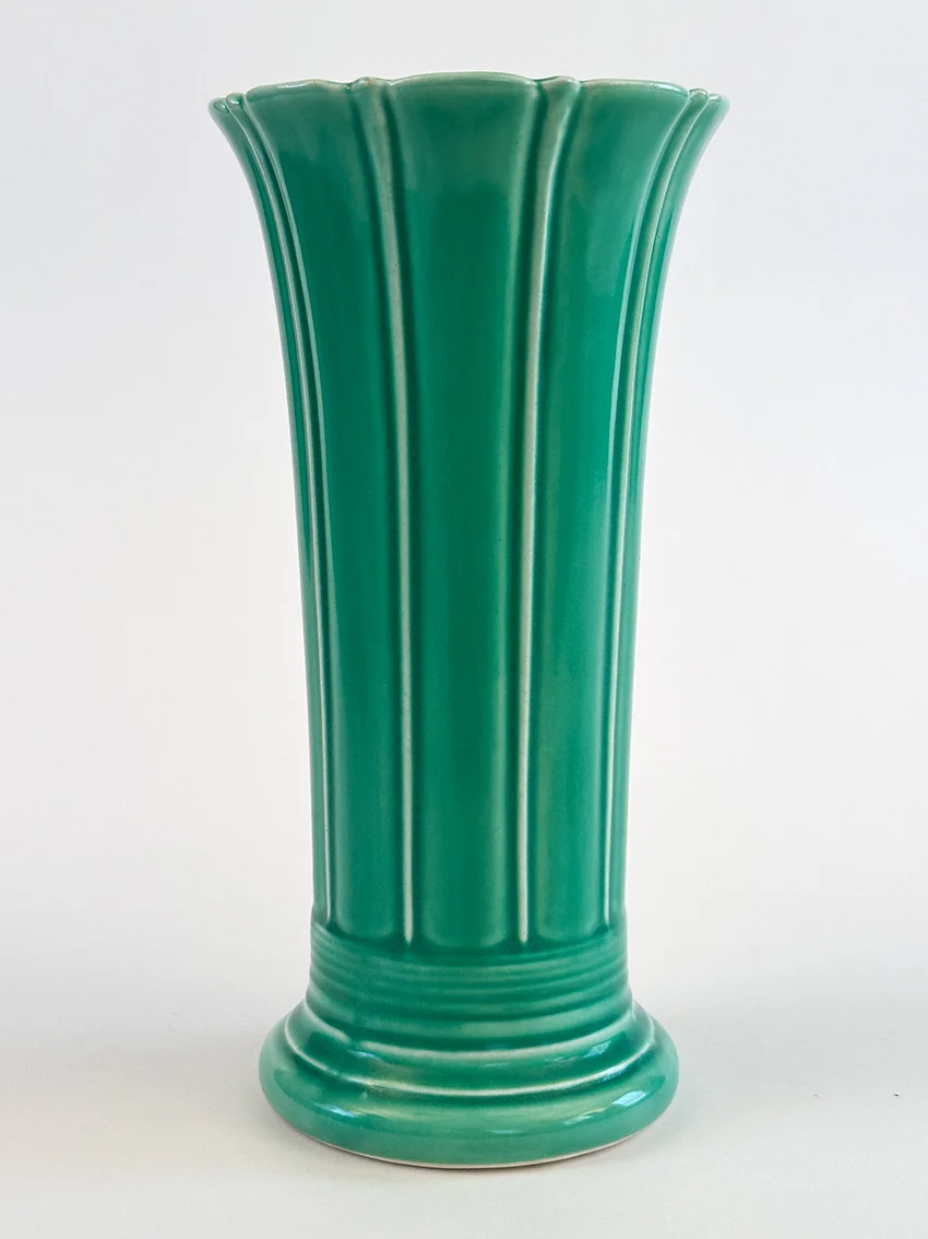 green vintage fiestaware 8 inch vase for sale