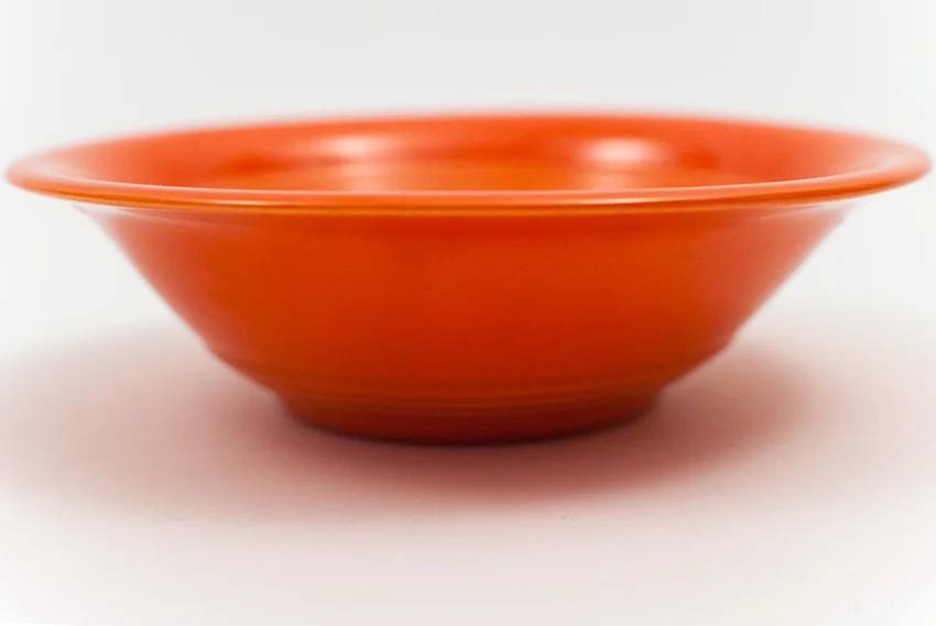 red harlequin round nappie vegetable bowl