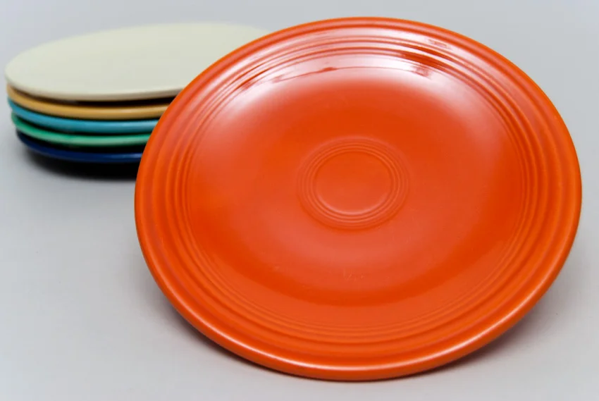 red vintage fiestaware 6 inch bread and butter plate